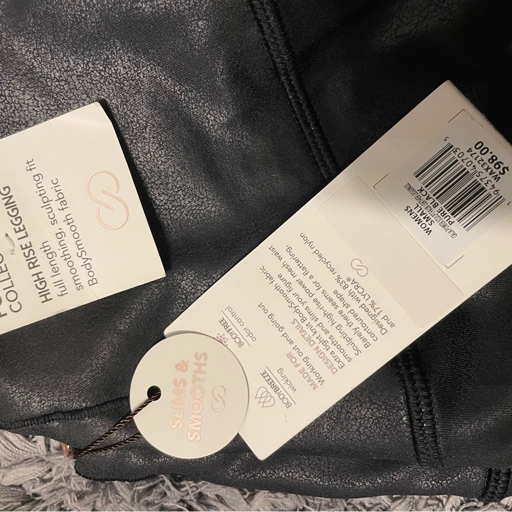 Calia small faux leather leggings NWT